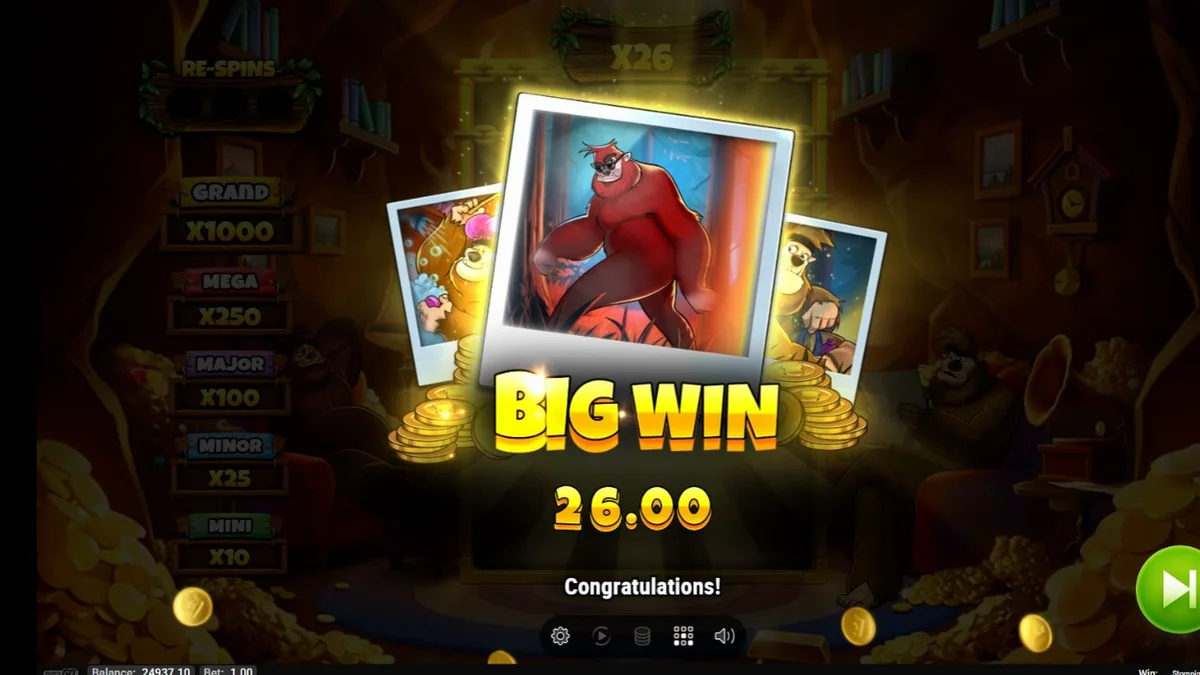 Jack Tracker dan dua yeti di dalam hutan Stompin' Gold GO Collect
